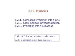 3.VI. Projection