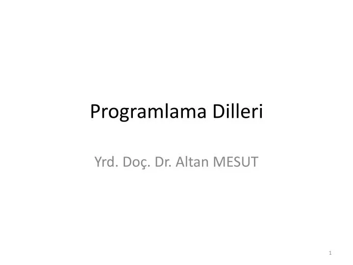 programlama dilleri