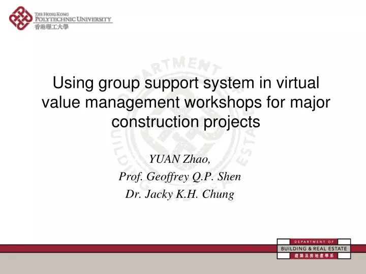 using group support system in virtual value management workshops for major construction projects
