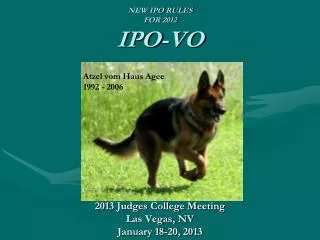 NEW IPO RULES FOR 2012 IPO-VO