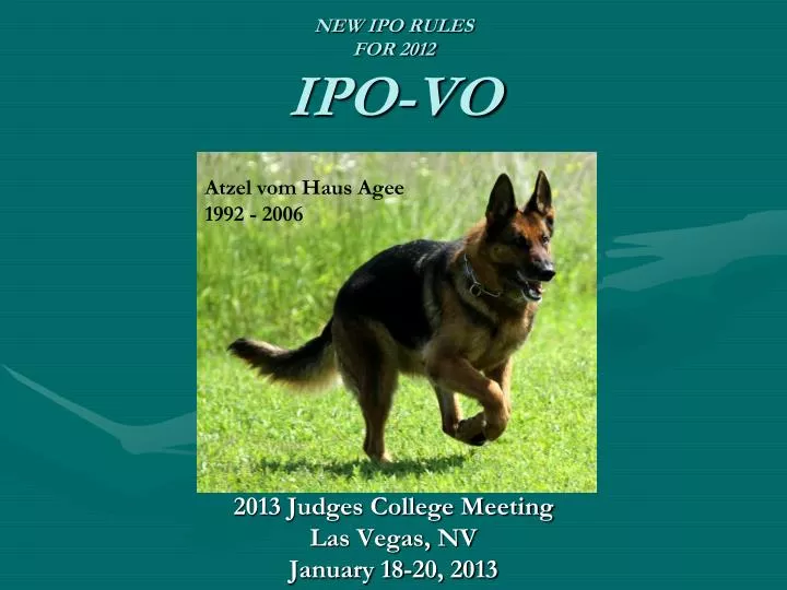 new ipo rules for 2012 ipo vo