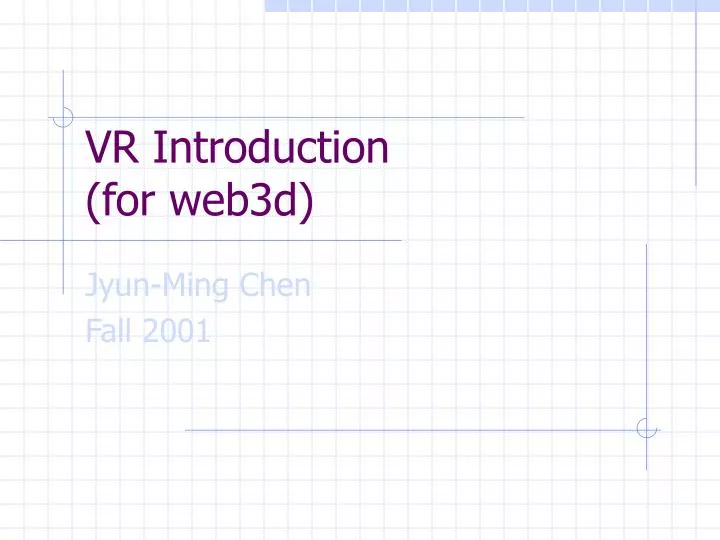 vr introduction for web3d