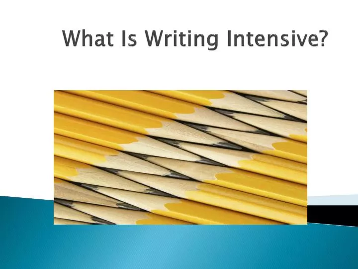 what is writing intensive