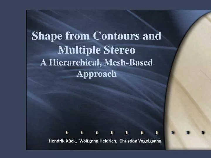 shape from contours and multiple stereo a hierarchical mesh based approach