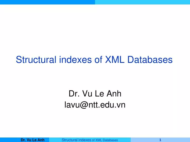 structural indexes of xml databases