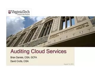 Auditing Cloud Services