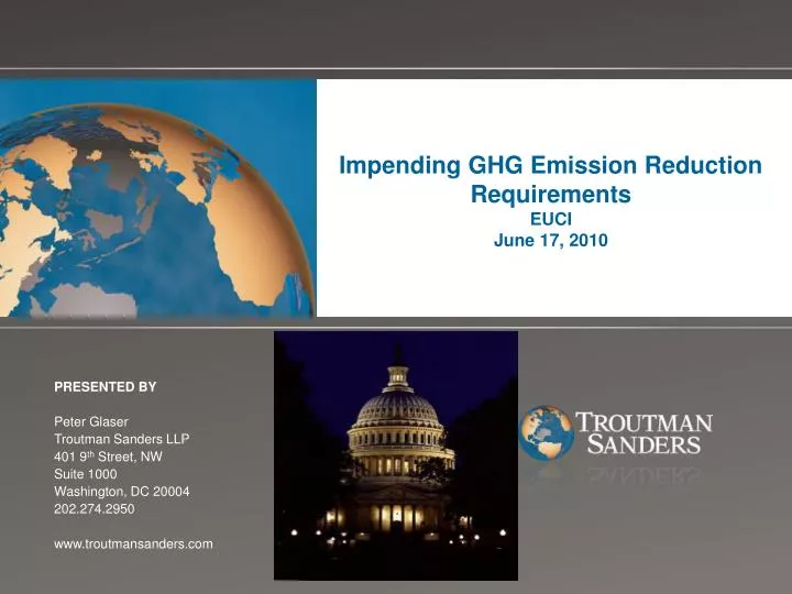 impending ghg emission reduction requirements euci june 17 2010