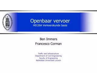openbaar vervoer h01i6a verkeerskunde basis