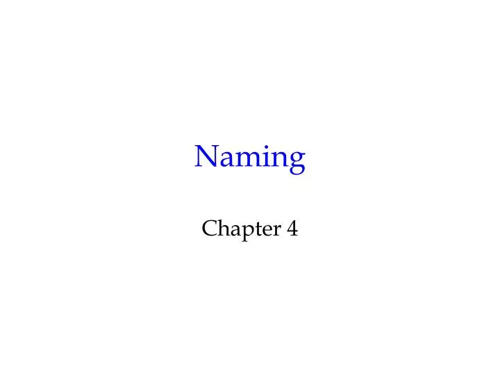 naming