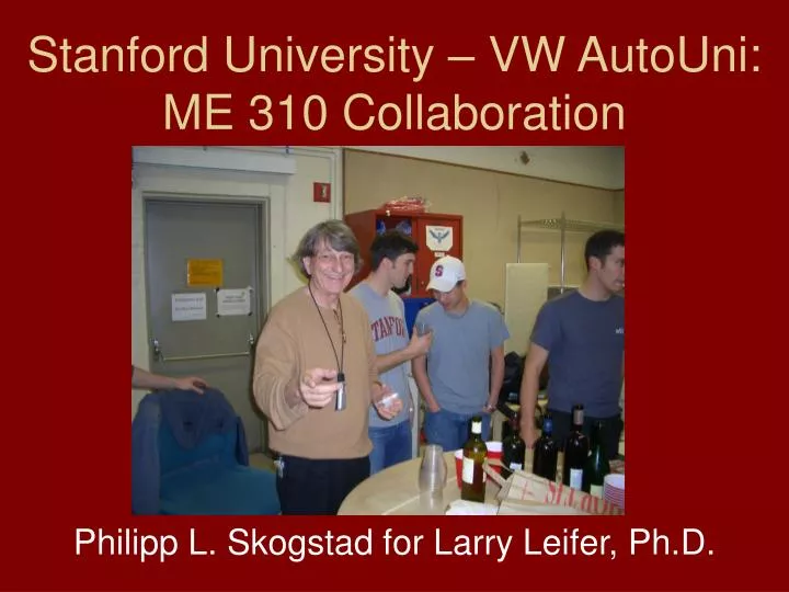 stanford university vw autouni me 310 collaboration