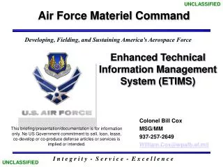 Enhanced Technical Information Management System (ETIMS)