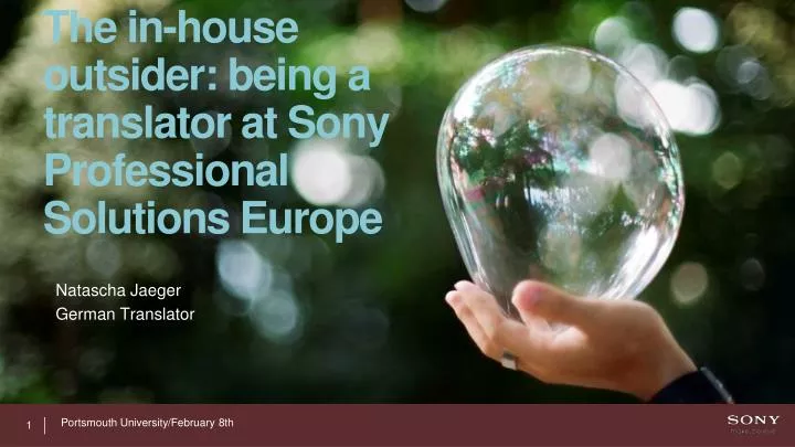 the in house outsider being a translator at sony professional solutions europe