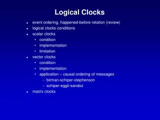 Logical Clocks