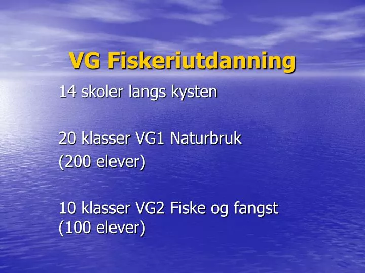 vg fiskeriutdanning