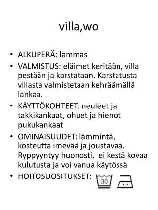 villa wo