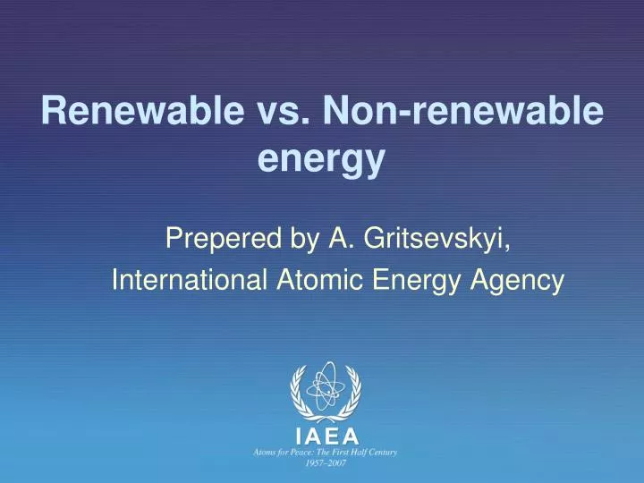 renewable vs non renewable energy