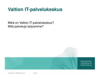 valtion it palvelukeskus