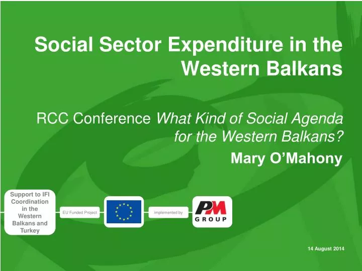 social sector expenditure in the western balkans