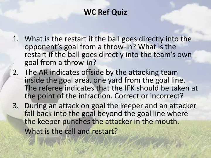 wc ref quiz