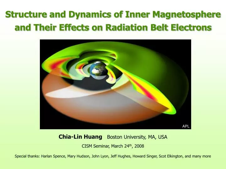 structure and dynamics of inner magnetosphere and their effects on radiation belt electrons