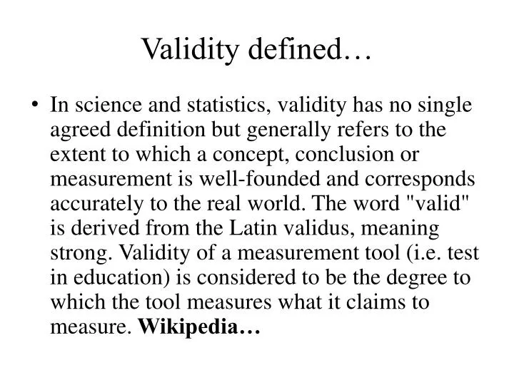 validity defined