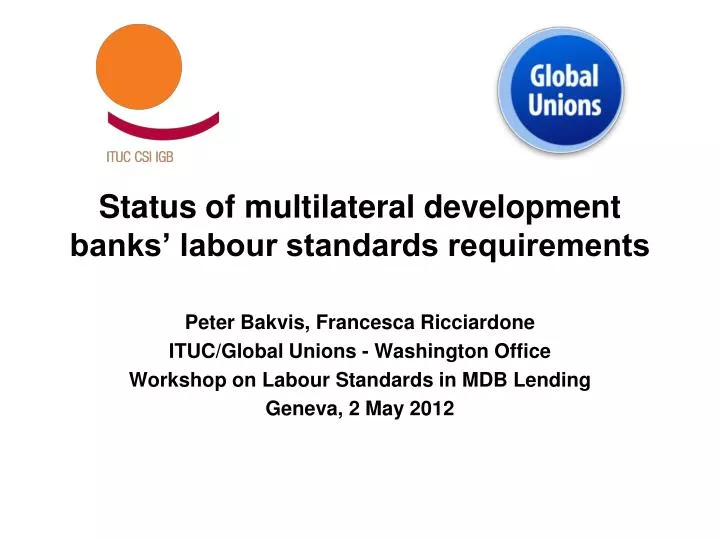 status of multilateral development banks labour standards requirements