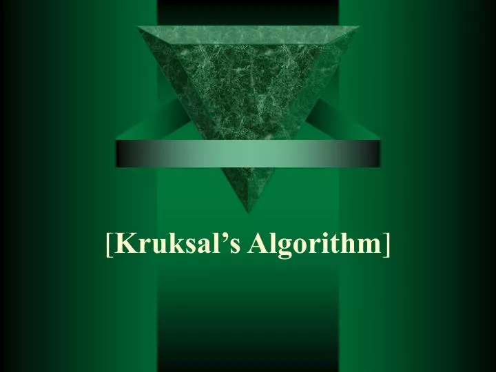 kruksal s algorithm