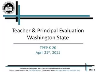 Teacher &amp; Principal Evaluation Washington State