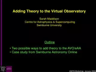 Two possible ways to add theory to the AVO/eAA Case study from Swinburne Astronomy Online