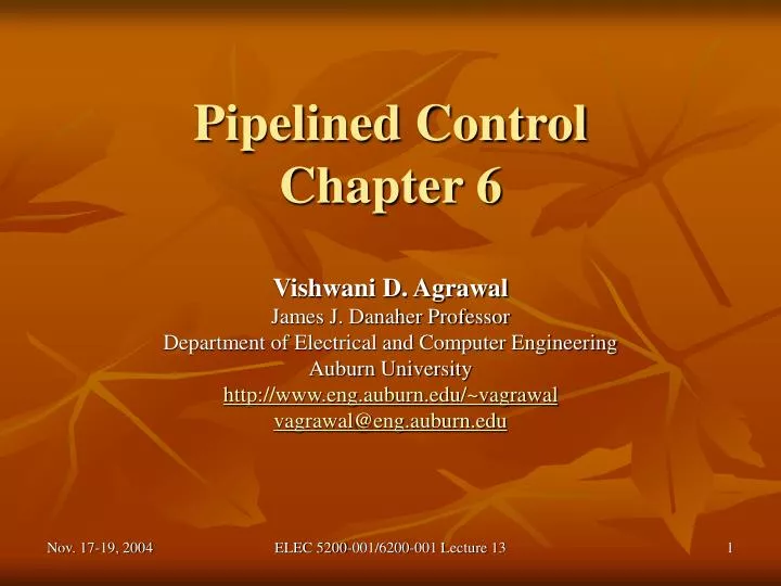 pipelined control chapter 6