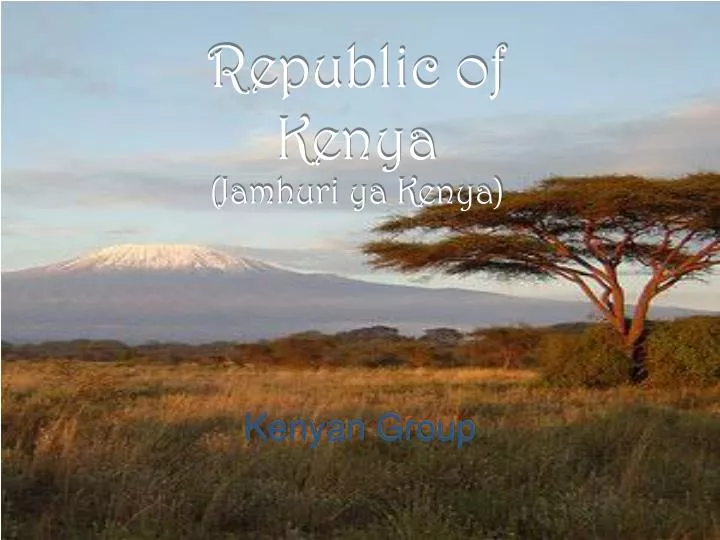 republic of kenya jamhuri ya kenya
