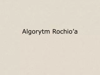 algorytm rochio a