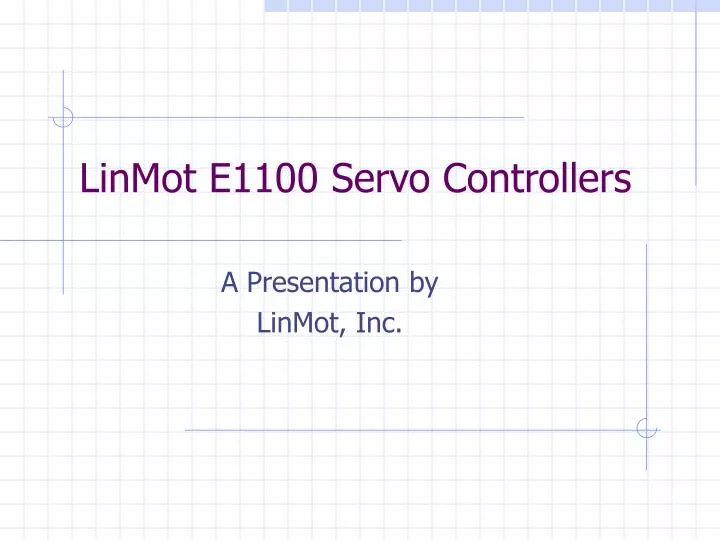 linmot e1100 servo controllers