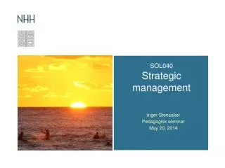 SOL040 Strategic management