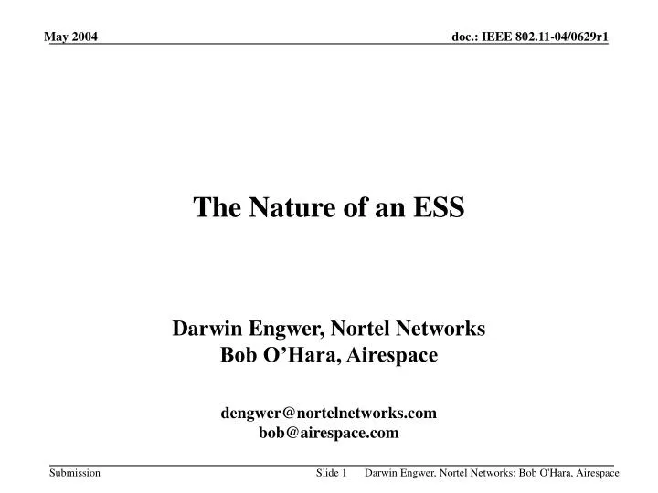 the nature of an ess