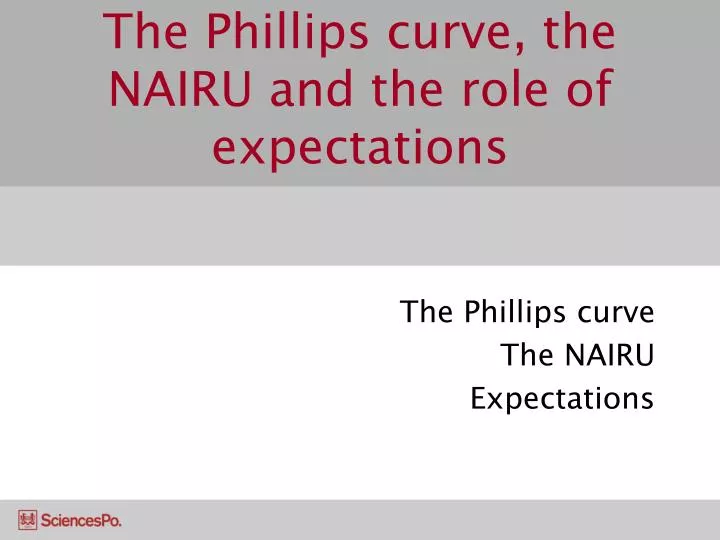 the phillips curve the nairu and the role of expectations