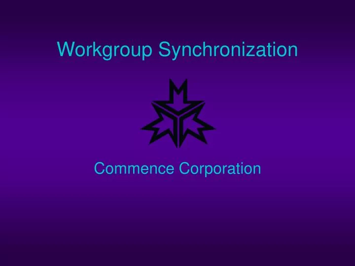 workgroup synchronization