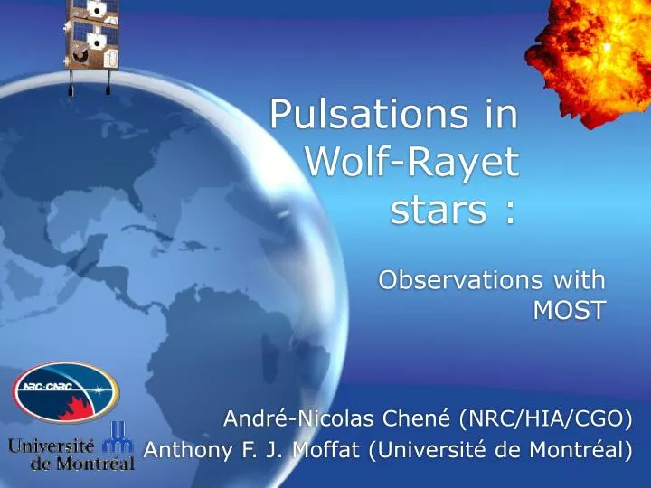 pulsations in wolf rayet stars