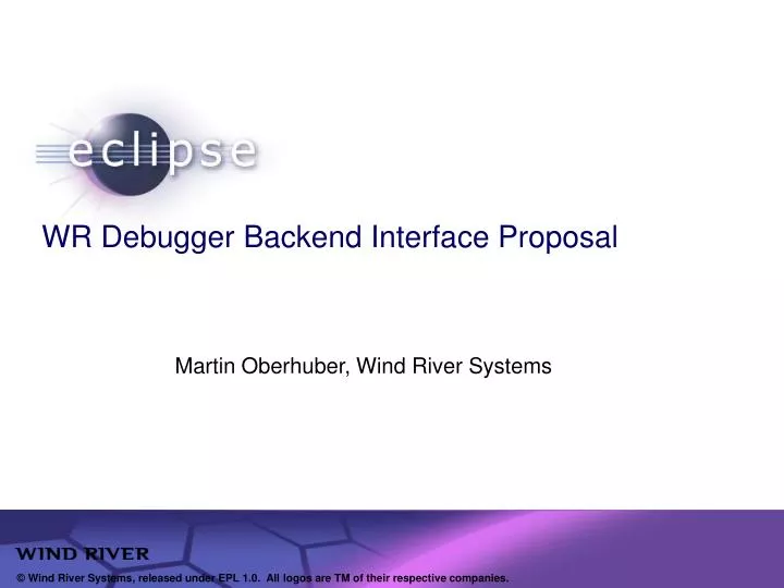 wr debugger backend interface proposal