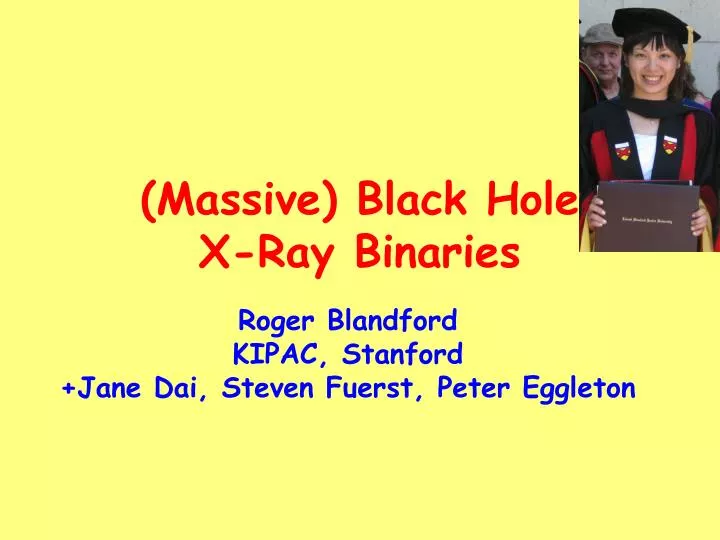 massive black hole x ray binaries