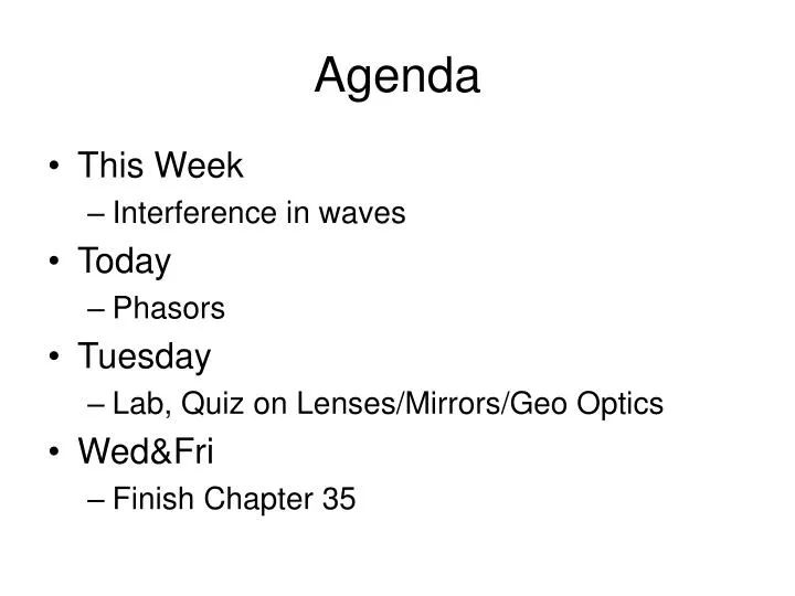 agenda