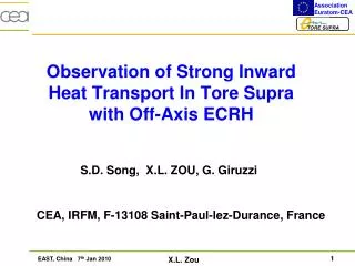 Observation of Strong Inward Heat Transport In Tore Supra with Off-Axis ECRH
