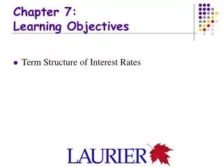 Chapter 7: Learning Objectives