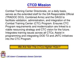 CTCD Mission