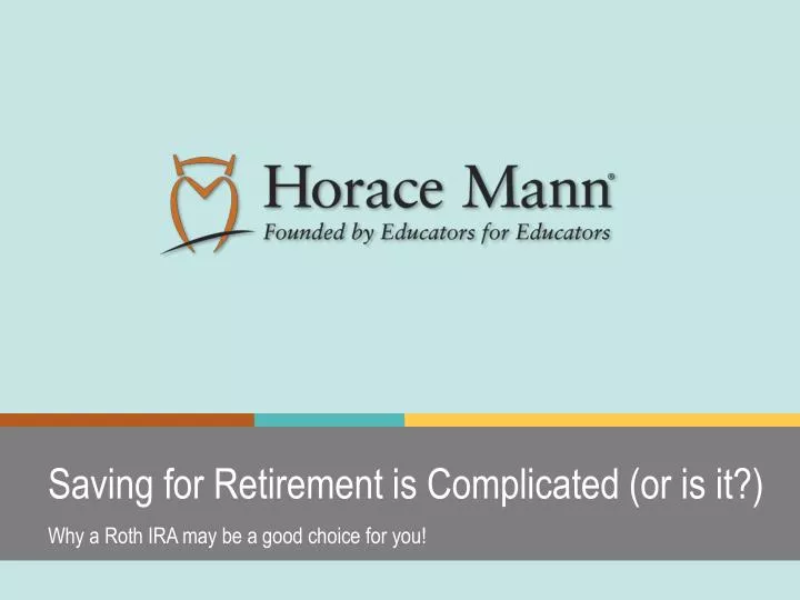 saving for retirement is complicated or is it