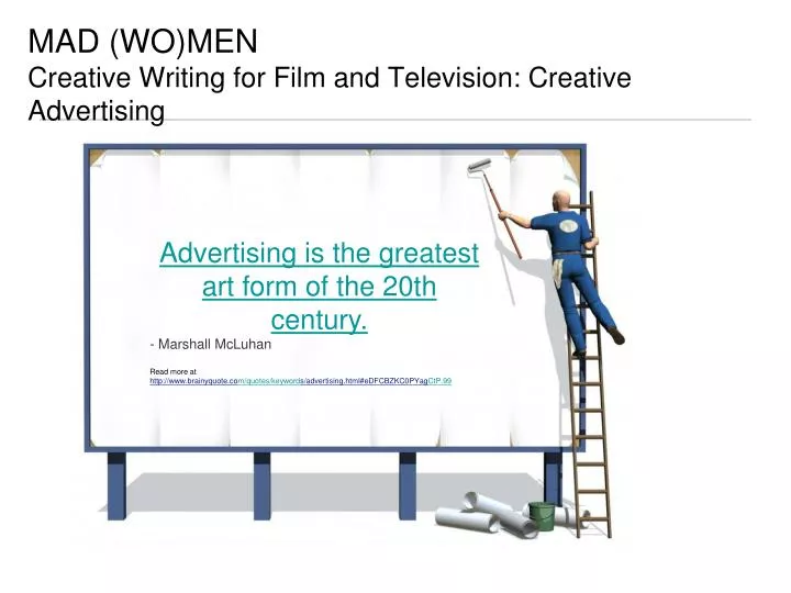 mad wo men creative writing for film and television creative advertising
