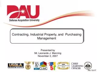 Contracting, Industrial Property, and Purchasing Management