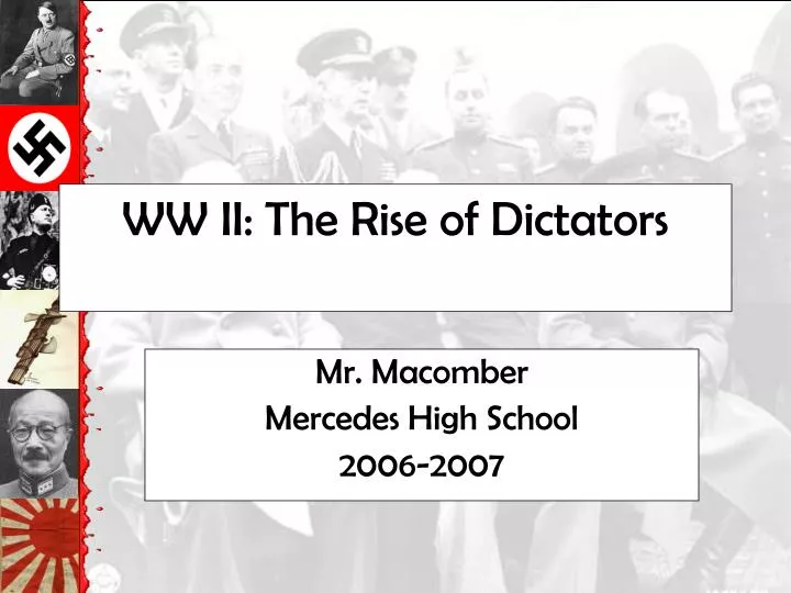 ww ii the rise of dictators