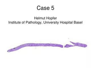 Case 5 Helmut Hopfer Institute of Pathology, University Hospital Basel