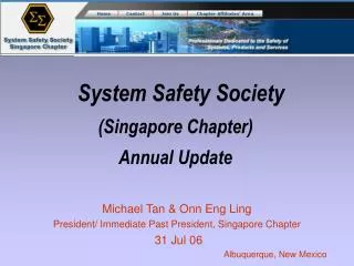 System Safety Society (Singapore Chapter) Annual Update